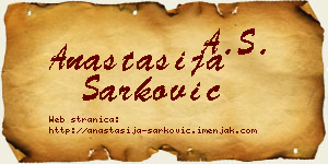 Anastasija Šarković vizit kartica